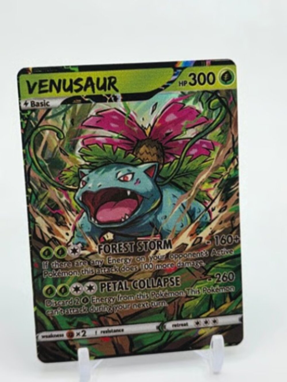 VENUSAUR Fan-Art READ DISCRIPTION: HOLO VENUSAUR Card VENUSAUR Pokemon Card p1